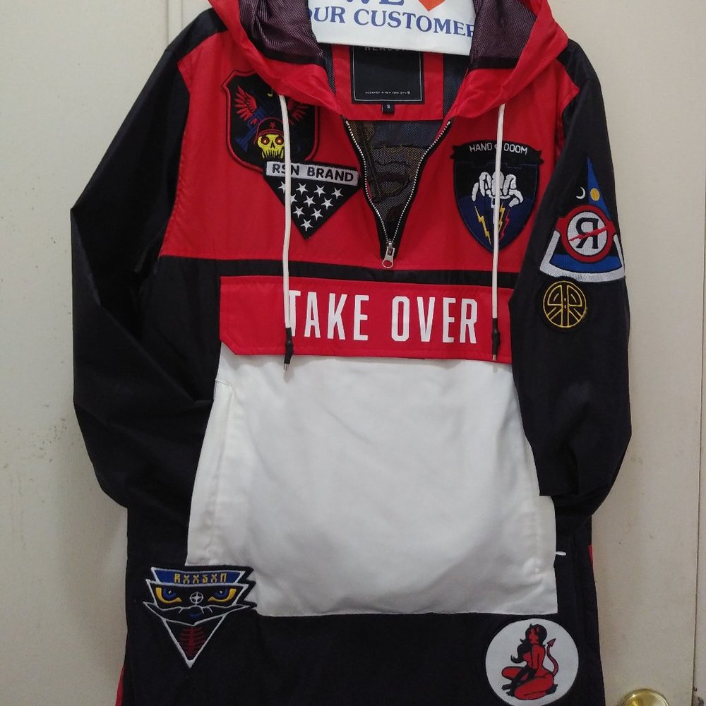 Reason "Take Over" Half Zip Hooded Jacket